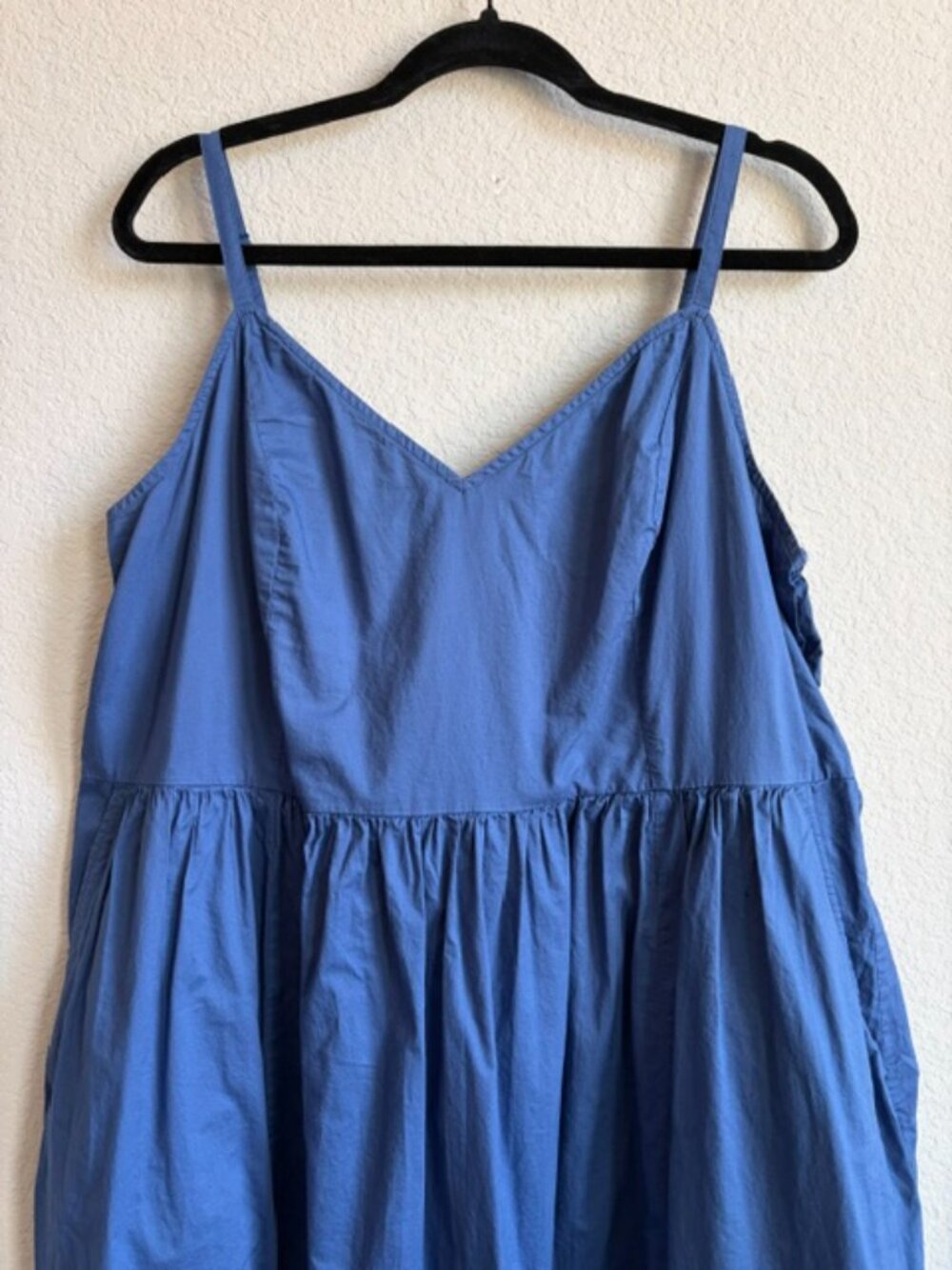 Old Navy Katherine Cami Blue Dress Size XL 100% Cotton Casual Chic Minimalist - Picture 3 of 8